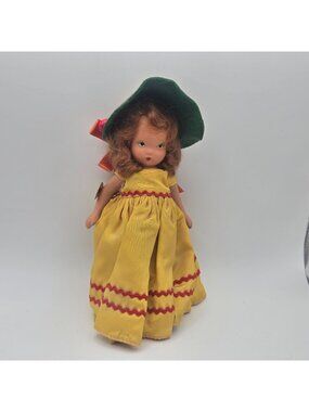 Antique Nancy Ann Story Book Doll Winter 93 Bisque With Stand